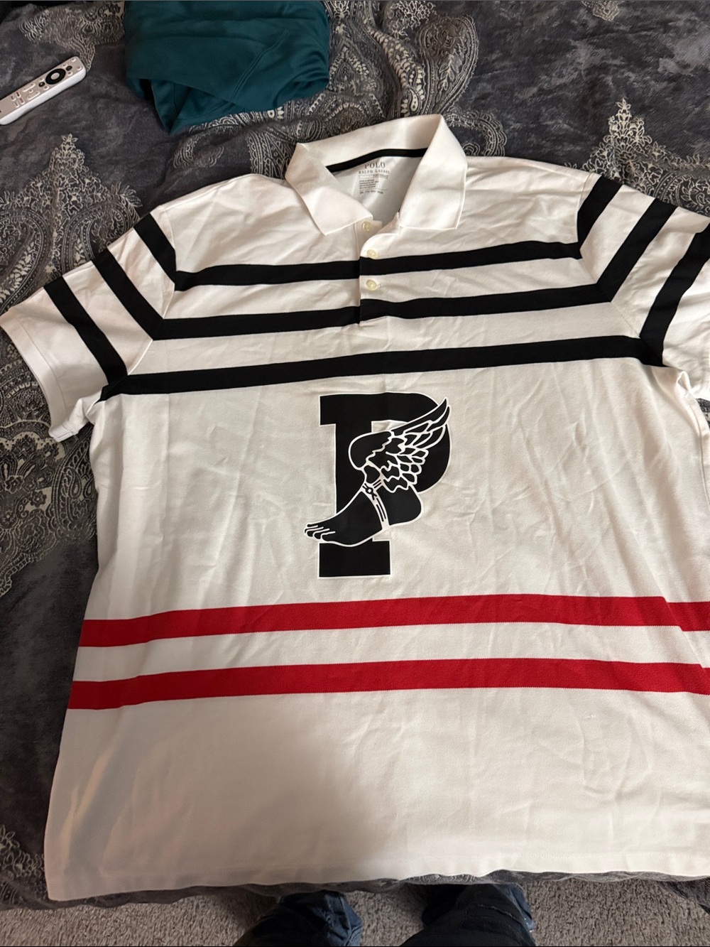 Polo by Ralph Lauren White Polo with Black Trim